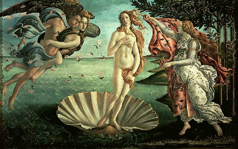 BOTTICELLI, Sandro The Birth of Venus fg china oil painting image